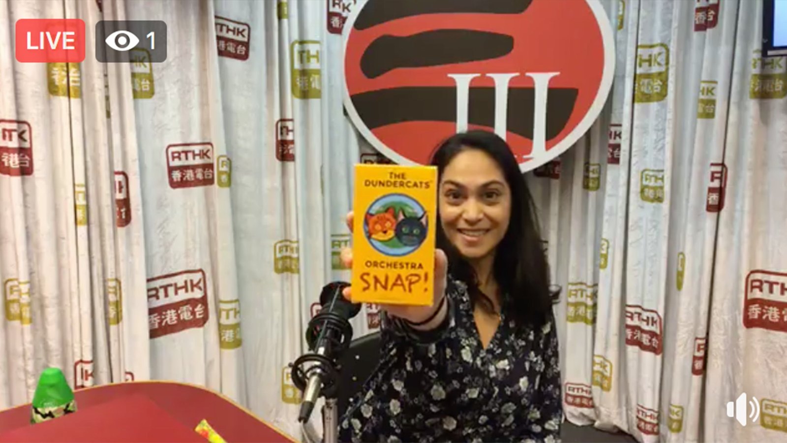 Aniela showing viewers The Dundercats Orchestra SNAP! card game.